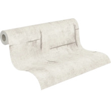 Rol behang met betonlook en touwpatroon