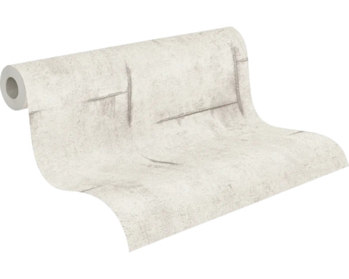 Rol behang met betonlook en touwpatroon