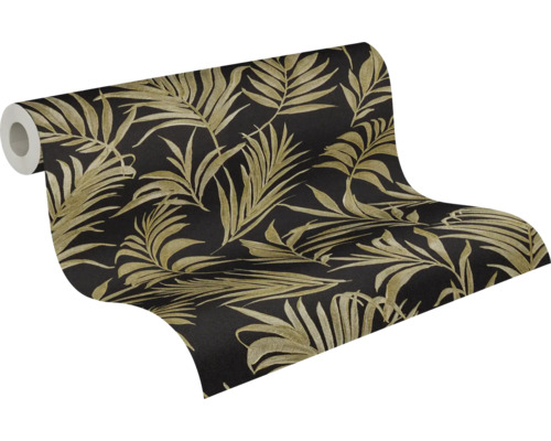 Rol behang met bladmotief