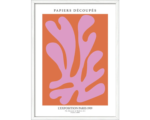 Grafische print met abstracte vormen en lijst