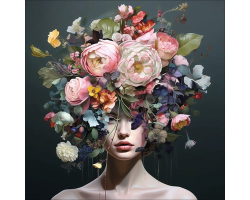 Vrouw met bloemenhoofdtooi