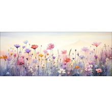 Schilderij van een bloemenweide met verschillende bloemen