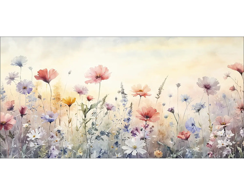 Schilderij van een bloemenweide
