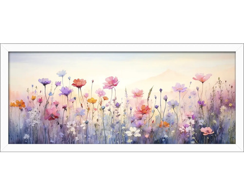 Ingelijst schilderij met bloemenweide