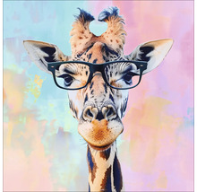 Illustratie van een giraffe met bril