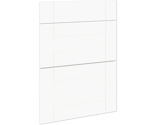 PICCANTE SMART Kastfront "AB" country white voor onderkastelement "20 of 21" Witte kastfront met horizontale paneelstructuur