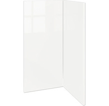 Twee witte keukenfronten in een hoek