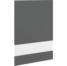 Grijs meubelfront met witte streep voor interieurbouw