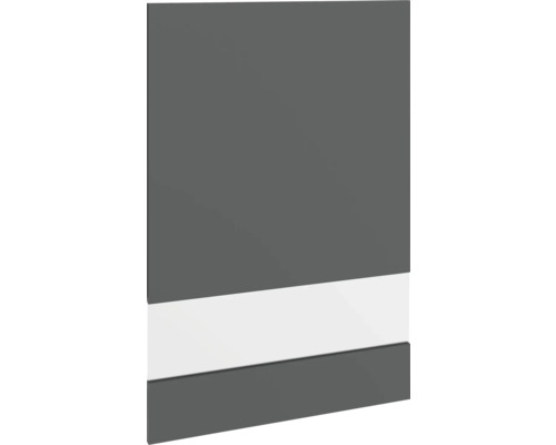 Grijs meubelfront met witte streep voor interieurbouw