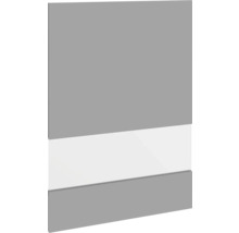 Grijze meubelfront met wit inzetstuk