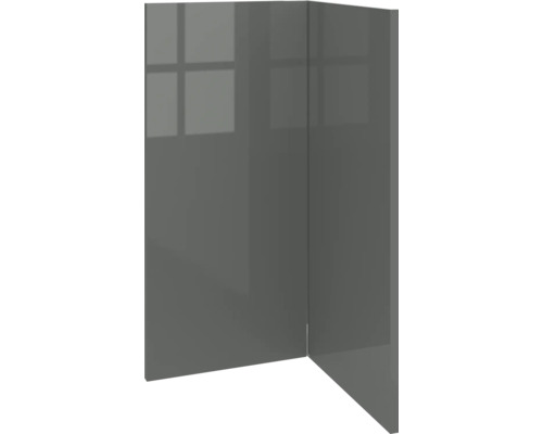 Hoogglans meubelfront in grijstint