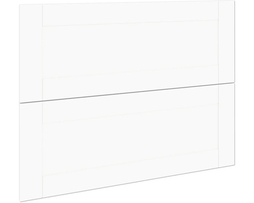 Detailopname van een wit meubelfront met handgreep