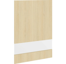 Meubeldeur met houtlook en glazen inzetstuk