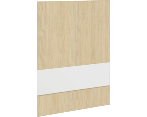 PICCANTE SMART Kastfront "O" light oak voor bovenkastelement "4" Meubelplaat met houten structuur en witte strook