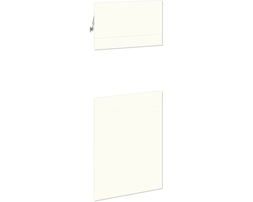 PICCANTE SMART Kastfront "AL" soft white voor hoogkastelement met compacte magnetron "37 of 41" Plissé rolgordijn