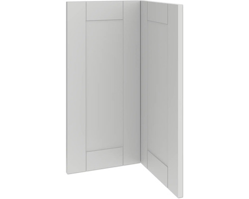 PICCANTE SMART Kastfront "AH" country grey voor hoekkastelement "31 of 32" Hoekweergave van twee keukendeuren in cassette stijl