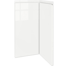 Twee glanzende, witte meubelfronten