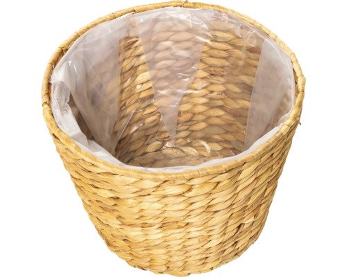 Bloempot van waterhyacint met folie