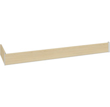 Houten wandplank met metalen beugel