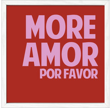 Ingelijste afbeelding met de tekst More Amor Por Favor