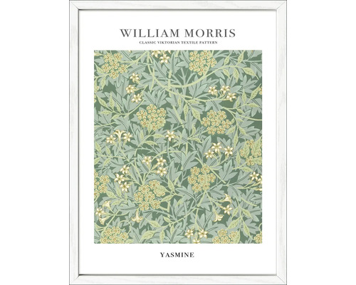 Ingelijste muurafbeelding met William Morris Yasmine motief