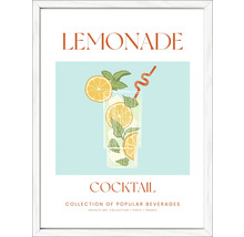 Ingelijste afbeelding met citroenlimonade cocktail motief
