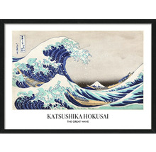 Ingelijste muurdecoratie met het motief De grote golf van Katsushika Hokusai