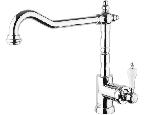 Metalen keukenkraan met een hendel