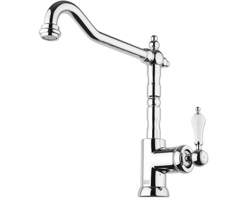 Keukenkraan met zwenkbare uitloop en hendel