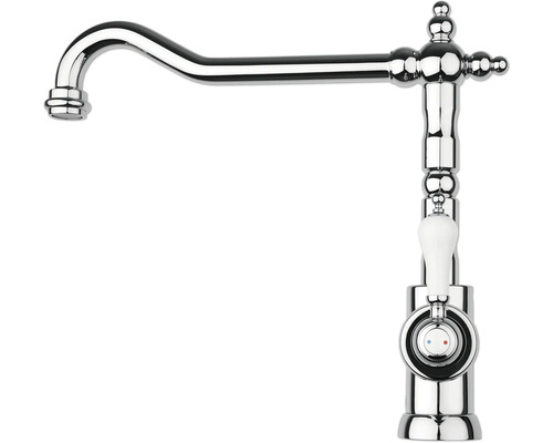 KEO Keukenkraan Vesi chroom Waterkraan met gebogen uitloop en hendel