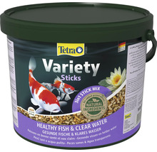 Tetra Pond Variety Sticks vijvervisvoer in emmer met 3 in 1 stickmix voor gezonde vissen en helder water.