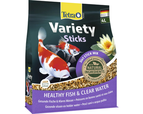 Tetra Pond Variety Sticks visvoer in een verpakking van 4 liter