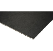 Close-up van een grijze tapijttegel.