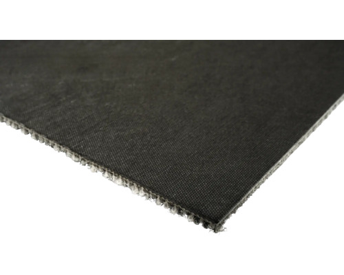 Close-up van een zwarte tapijttegel.