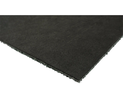 Close-up van een zwarte vijverfolie.