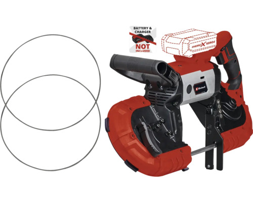 Einhandige metalen bandzaag van Einhell met twee zaagbanden