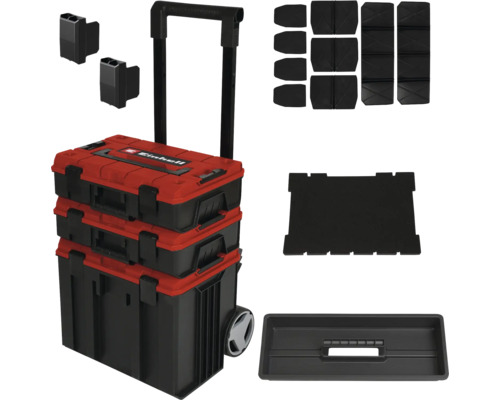 Einhell gereedschapskoffer met wielen, modulaire constructie en accessoires