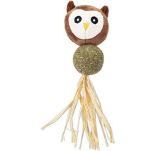 Kattenspeelgoed uil met kattenkruid en raffia