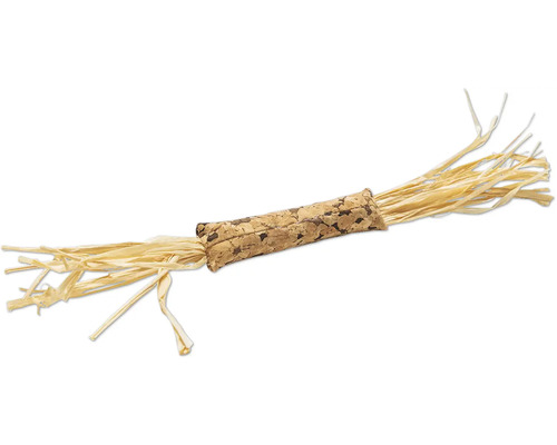 Decoratief element van kurk en raffia