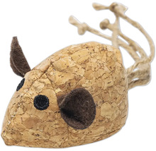 Speelgoedmuis van kurk voor katten