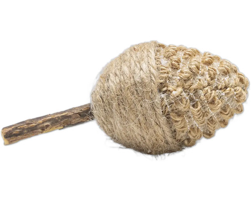 Kattenspeelgoed met sisalbal en houten stok