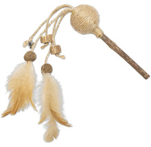 Kattenspeelgoed met veren, ballen en houten stukken