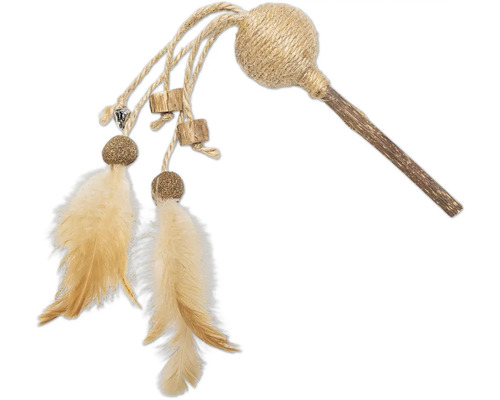 Kattenspeelgoed met veren, ballen en houten stukken