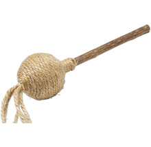 Hamer met jutetouw en houten handvat