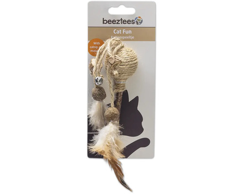 Kattenspeelgoed met touw, veren en belletjes
