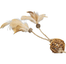 Kattenspeelgoed met veren en bal