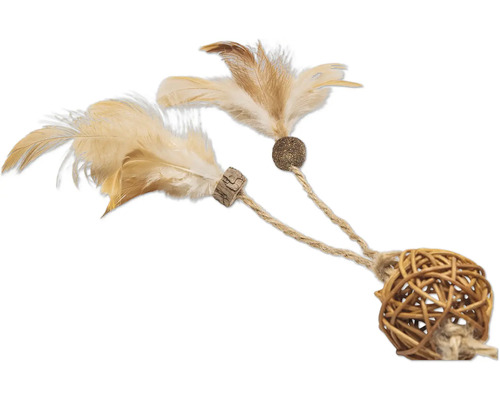 Kattenspeelgoed met veren en bal