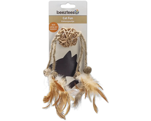 Kattenspeelgoed met bal, touw en veren