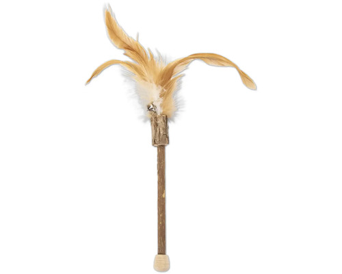 Katvishengel met veren en belletjes