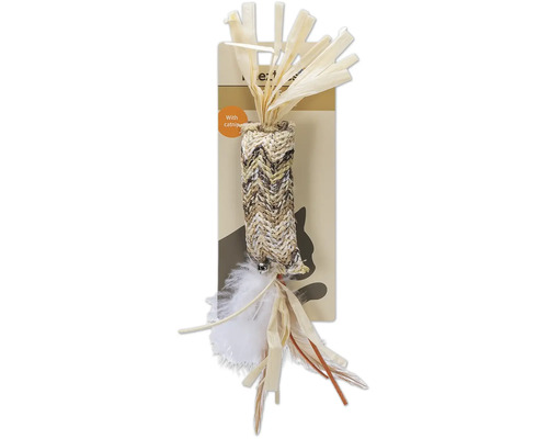 Kattenspeelgoed met kattenkruid, veren en rotan
